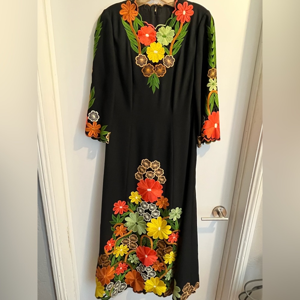 Hand Embroidered Floral Dress